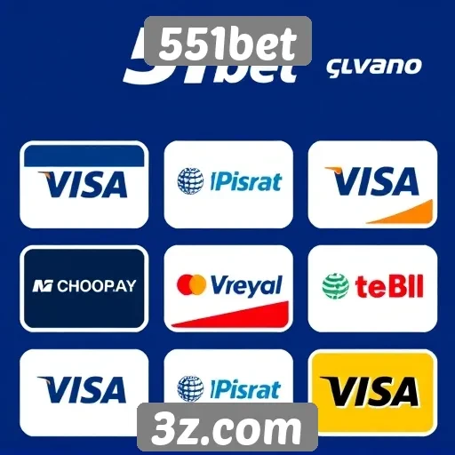 Opções de pagamento variadas na 551bet